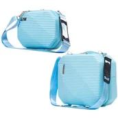 Walizki - Zestaw torebka i kosmetyczka SEMI LINE T5824-6 Błękitny - miniaturka - grafika 1