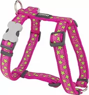 Smycze dla psów - Dingo Designer Hundegeschirr, Limettengrüne Sterne Auf Hot Pink, 12Mm X Halsumfang: 25-39Cm / Körper 30-44Cm) Größe  X - miniaturka - grafika 1