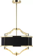 Lampy sufitowe - LAMPA WISZĄCA STESSO GOLD/NERO S złota oprawa czarny klosz nowoczesna - miniaturka - grafika 1