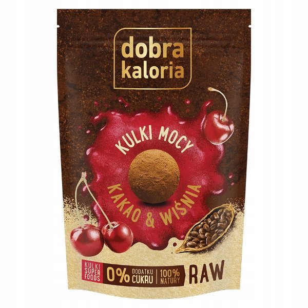 Ciasteczka-kulki mocy Kakao&Wiśnia bez cukru