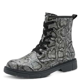 Marco Tozzi Damskie 2-25282-41 modne kozaki, DK.Grey STR, 37 EU, Dk Grey Str, 37 EU - Kozaki damskie - miniaturka - grafika 1
