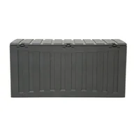 Ławki ogrodowe - Skrzynia 340 l 57 x 118 x 53 cm czarny - miniaturka - grafika 1