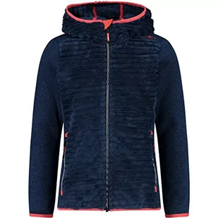 CMP - Kid G Jacket Fix Hood, Girl, Blue Ink, 140 - Kurtki i płaszcze dla dziewczynek - miniaturka - grafika 1