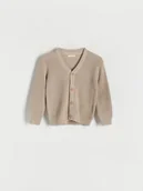 Bluzy dla chłopców - Reserved - Strukturalny kardigan - beżowy - miniaturka - grafika 1