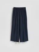 Spodnie damskie - Reserved - Spodnie z kantem - granatowy - miniaturka - grafika 1