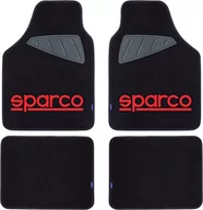 Dywaniki samochodowe - SPARCO Uniwersalny zestaw dywaników samochodowych, czarny/czerwony poliester - miniaturka - grafika 1