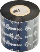 Taśmy do drukarek barwiące - Taśma termotransferowa Zebra 60mm x 300m 1" woskowa (02300BK06030) black - miniaturka - grafika 1