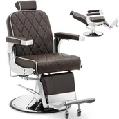 Fotele fryzjerskie - Fotel fryzjerski barberski kosmetyczny do tatuażu regulowany Physa FOXLEY - brązowy - miniaturka - grafika 1