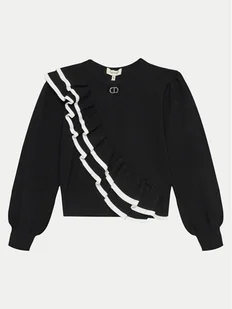 TWINSET Sweter 242GJ3021 Czarny Regular Fit - Swetry dla chłopców - miniaturka - grafika 1