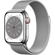 Smartwatch - Apple Watch 8 GPS+Cellular 41mm Stalowy MNJ83WB/A Srebrny - miniaturka - grafika 1