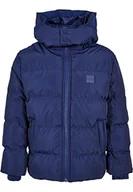 Kurtki i płaszcze dla chłopców - Urban Classics Chłopięca kurtka puchowa z kapturem, kurtka zimowa dla bąbelków, kurtka puchowa dostępna w wielu kolorach, rozmiary 110/116-158/164, kosmiczny b??kit, 158-164 - miniaturka - grafika 1