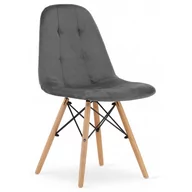 Krzesła - Szare skandynawskie krzesło tapicerowane - Zipro 3X - miniaturka - grafika 1