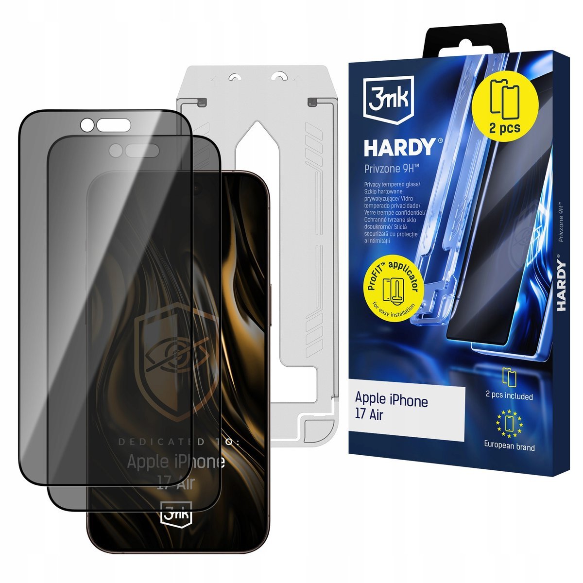 Szkło hartowane prywatyzujące 3mk Hardy Privzone 9H do Apple iPhone 17
