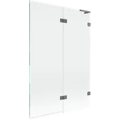 Parawany nawannowe - Mexen Lunar L parawan nawannowy 2-skrzydłowy prawy 120 x 150 cm, transparent, gun metal - 897L-120-100-95-00-P - miniaturka - grafika 1