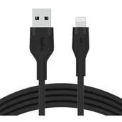 Kable USB - Belkin USB-A Lightning Silicone 2m Black - miniaturka - grafika 1