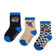 Skarpetki dla dzieci - Skarpety długie Looney Tunes CEO-ACCCS-AW25-227WBLT(3-PACK) Beżowy - miniaturka - grafika 1