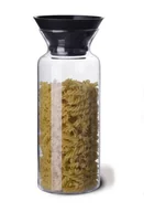 Pojemniki kuchenne - PO: P725. Pojemnik kuchenny - czarny, szkło, abs, silikon, 1400 ml, 27 cm - miniaturka - grafika 1