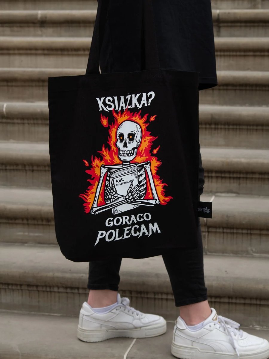 Torba Książka? Gorąco polecam bawełna czarna prezent