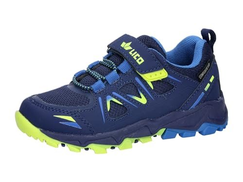 Lico Unisex dziecięce buty do biegania Allen Vs Cross, Granatowy, cytrynowy 1, 39 EU