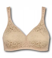 Biustonosze - Biustonosz Triumph cielisty Elegant Cotton N miękki bez fiszbin 80C - miniaturka - grafika 1