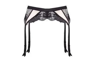 Pas "AMAL" (kolor CZARNY BEŻ, rozmiar L / XL) - Akcesoria do bielizny Pas "AMAL" (kolor CZARNY BEŻ, rozmiar L / XL) - Akcesoria do bielizny - miniaturka - grafika 1
