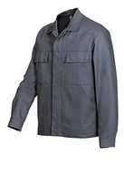Paski - BP 1485-060-53-25/25 kurtka robocza, ukryty pasek na zatrzaski i kieszenie, 300,00 g/m² czysta bawełna, ciemnoszara, 25/25 - miniaturka - grafika 1