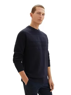 TOM TAILOR sweter męski, 13160 – Knitted Navy Melange, XXL - Swetry męskie - miniaturka - grafika 1
