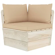 Sofy ogrodowe - VidaXL Ogrodowa sofa narożna z palet z poduszkami, impregnowany świerk 3063351 - miniaturka - grafika 1