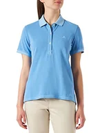 Koszulki i topy damskie - GANT Damska koszulka polo, Silver Lake Blue, XS - miniaturka - grafika 1