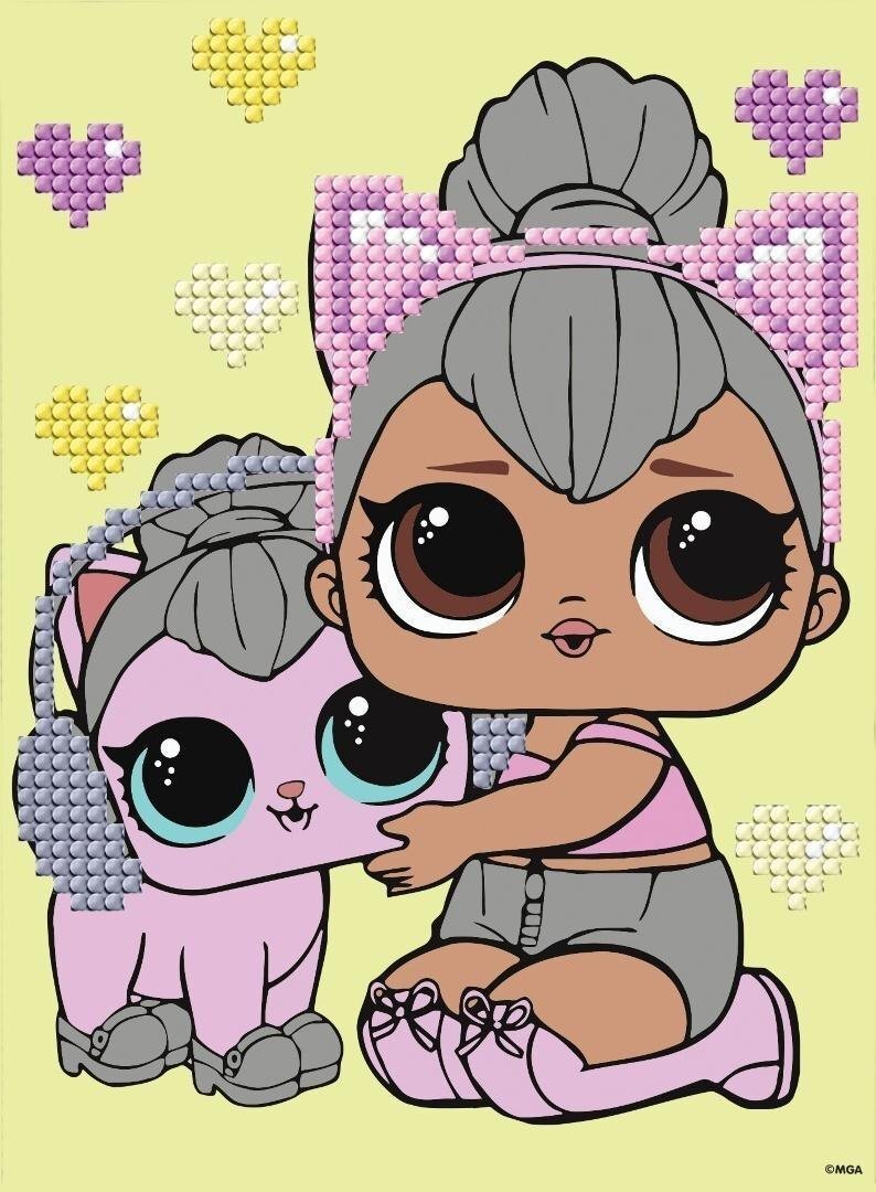Diamentowa mozaika - LOL Kitty Queen 15x20cm
