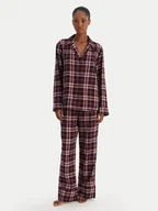 Piżamy damskie - Tommy Hilfiger Piżama UW0UW06158 Bordowy Regular Fit - miniaturka - grafika 1