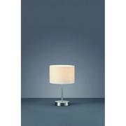 Lampy stojące - Trio Leuchten 501100101 lampka stołowa, matowy nikiel, abażur z białego tworzywa, bez źródła światła 1 x E14 maks. 40 W,  20 cm, wysokość 32 cm - miniaturka - grafika 1