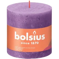 Świece - Bolsius świeca bryłowa pieńkowa rustykalna słupek Rustic Shine 100/100 mm 10 cm Intensywny Fiolet Vibrant Violet - miniaturka - grafika 1