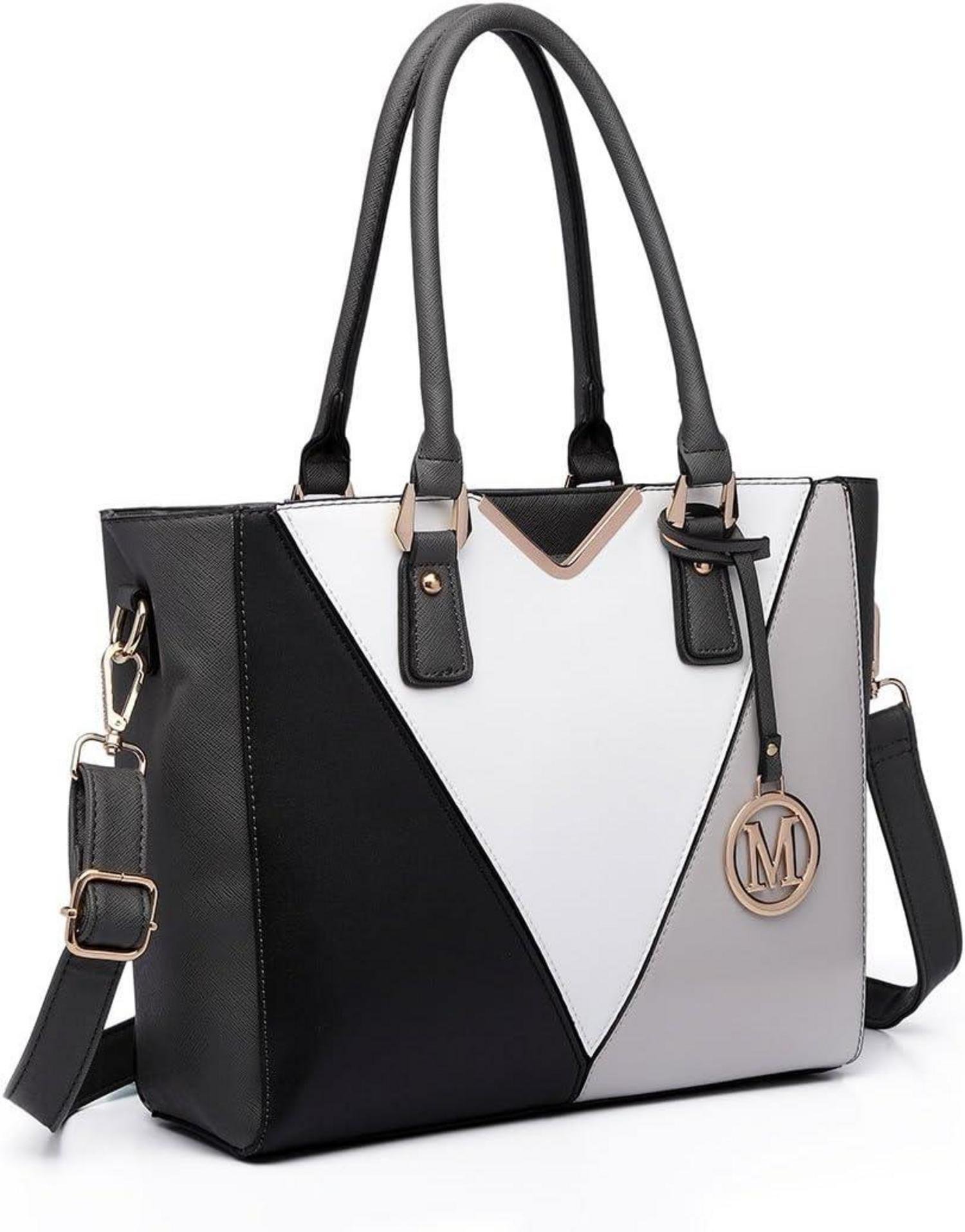 Torebka damska Miss Lulu w kształcie litery V na ramię Shopper Grey