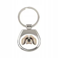 Breloki - Shih Tzu pies geometryczny Brelok Breloczek metal - miniaturka - grafika 1