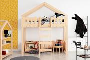 Łóżka dla dzieci i młodzieży - Łóżko piętrowe ZIPPO PA 70x140 sosna - miniaturka - grafika 1
