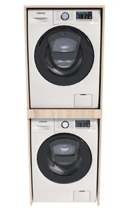 Skandynawska szafka na pralkę i suszarkę dąb sonoma S7-M73 - Szafki łazienkowe - miniaturka - grafika 1