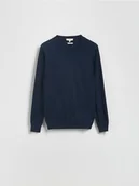 Swetry męskie - Reserved - Sweter z domieszką kaszmiru - granatowy - miniaturka - grafika 1