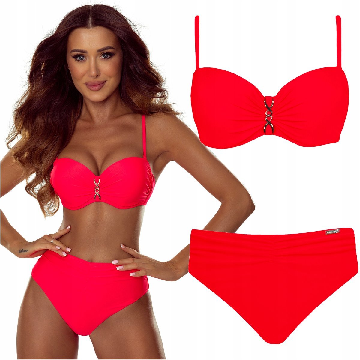 Strój kąpielowy dwuczęściowy damski push up GABBIANO Ashley K 36D/S 70D