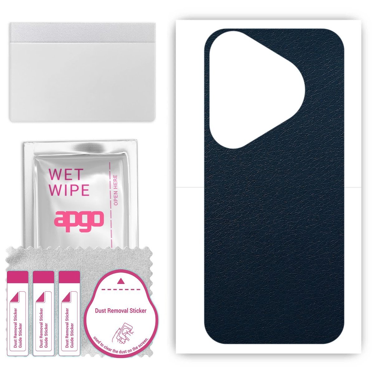 Folia naklejka skórka strukturalna na TYŁ do Huawei Pura 70 Pro - Skóra Granatowa - apgo SKINS