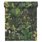 Tapety - Tapeta Liście 39698-1 zielona winylowa na flizelinie - miniaturka - grafika 1