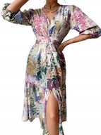 Sukienki - SHEIN SUKIENKA DAMSKA KOLOROWA PROSTA MIDI M V4M - miniaturka - grafika 1