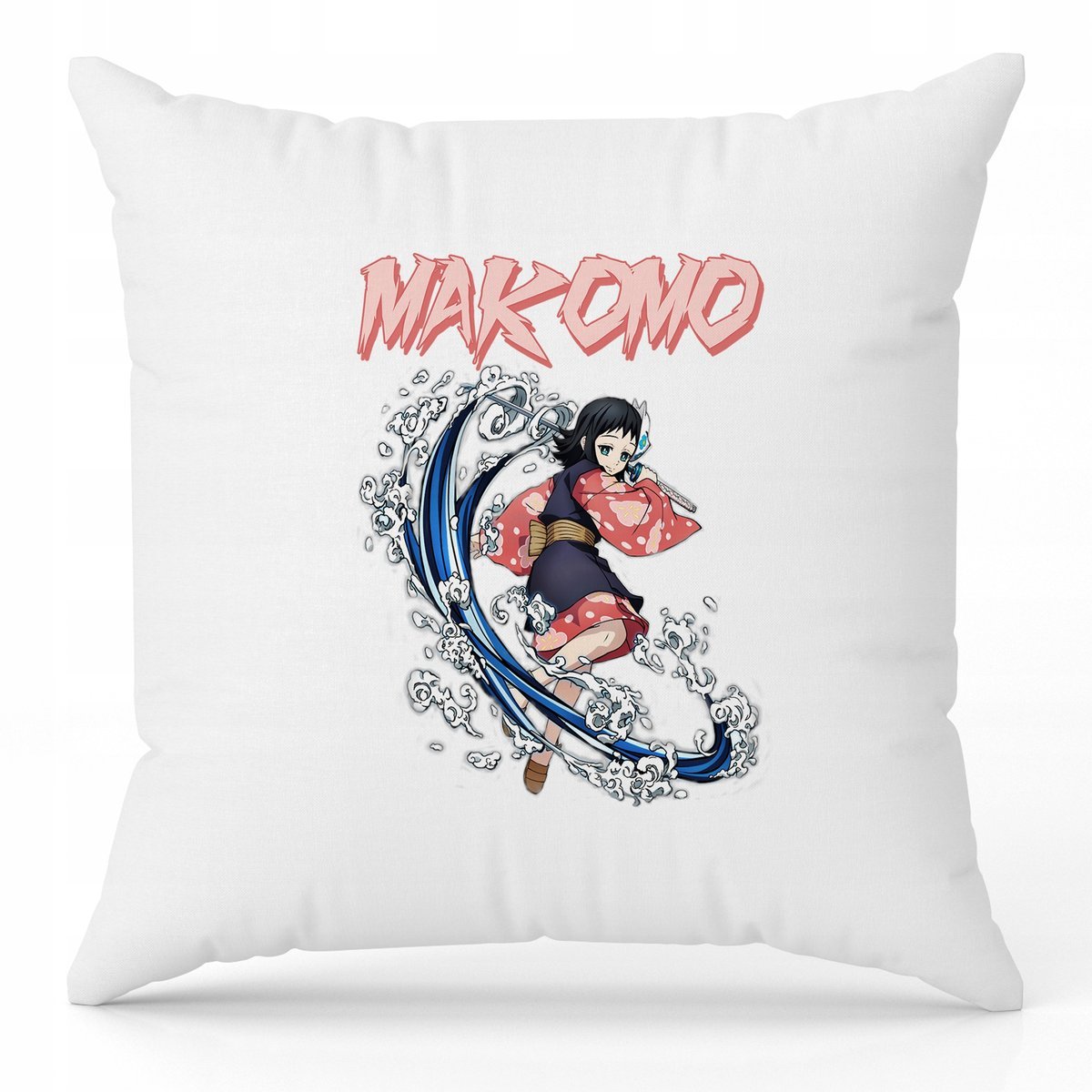 Poduszka Biała Ozdobna 40cm x 40cm MAKOMO Film Anime Na Prezent Wzory