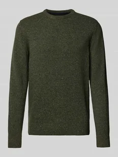 Sweter z dzianiny z wyhaftowanym logo model ‘Tisbury’ - Swetry męskie - miniaturka - grafika 1