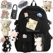 PLECAK TORNISTER SZKOLNY DO SZKOŁY MŁODZIEŻOWY MIŚ PRZYPINKI DLA UNISEX