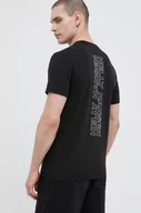 Koszulki męskie - Helly Hansen t-shirt bawełniany kolor czarny wzorzysty - miniaturka - grafika 1