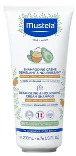 Mustela Bebe Odżywczy szampon ułatwiający rozczesywanie, 200 ml - Kosmetyki kąpielowe dla dzieci - miniaturka - grafika 1