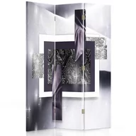 Parawany - Parawan dwustronny obrotowy FEEBY, Abstrakcja Fioletowy Szary 110x170 - miniaturka - grafika 1