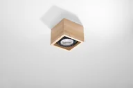 Lampy sufitowe - Sollux Lighting Plafon QUATRO 1 naturalne drewno - miniaturka - grafika 1