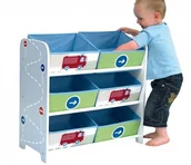Półki i regały dla dzieci - Worlds Apart Pojazdy  dziecięcy regał na zabawki z sześcioma skrzynkami 66EEV02 - miniaturka - grafika 1